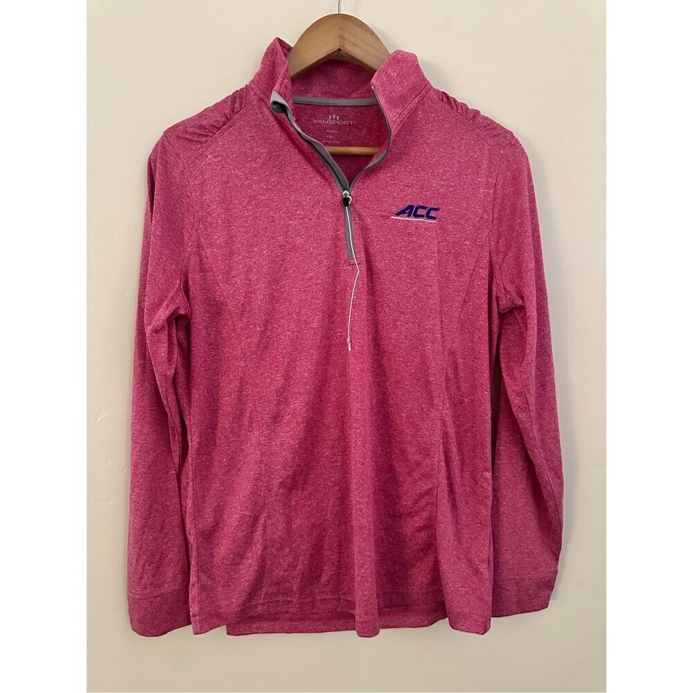 🌸 Vansport Pink and Blue ACC Pullover 1/4 Zip Womens Size Medium